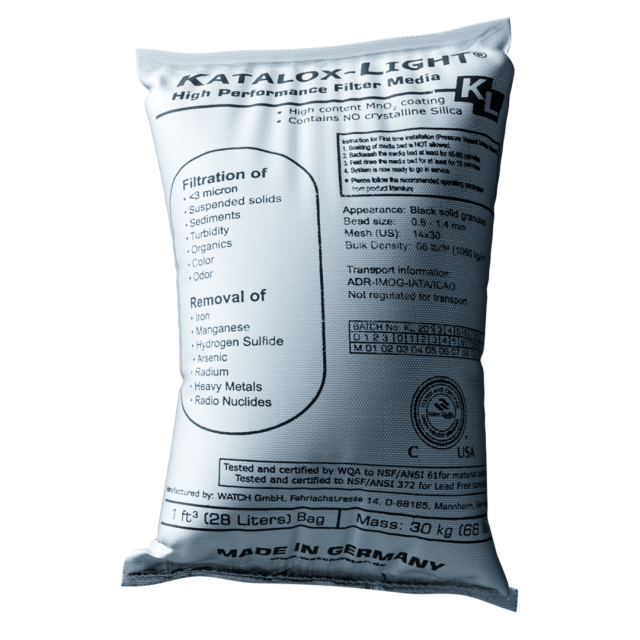 Filter media 30 kg bags filter bed for iron and manganese removal