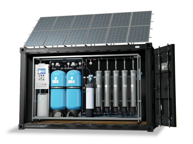 Solar water treatment plant